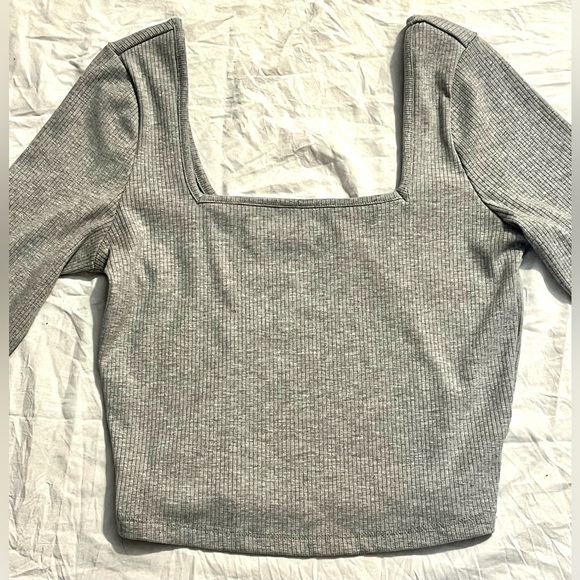 Est Pac 1980 PacSun Gray Long Sleeve Square Neck Shirt Women's Top Size Small - Picture 3 of 11
